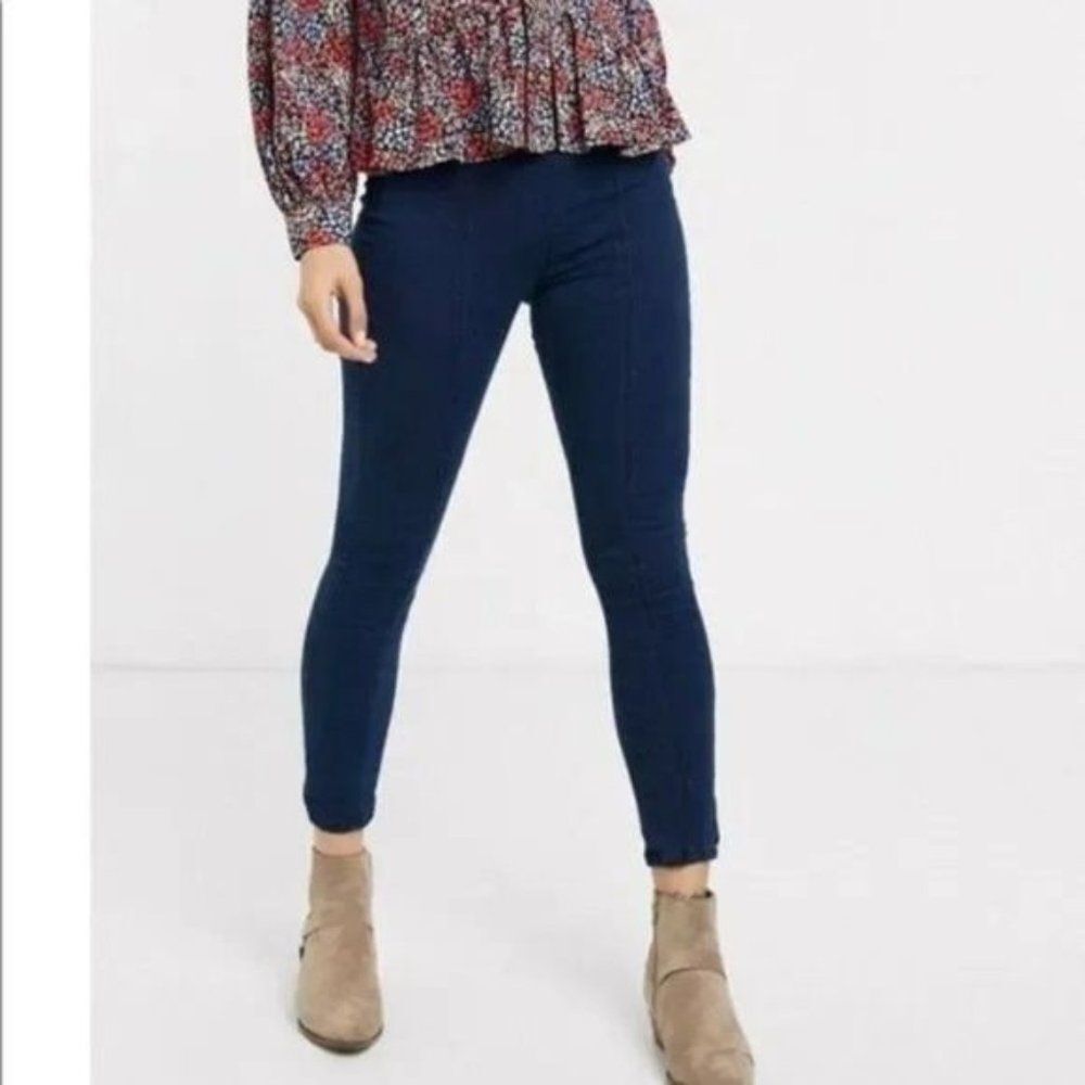 Free People Feel Alright High Rise Stretchy Pull-On Skinny Jeans Stargirl NWT